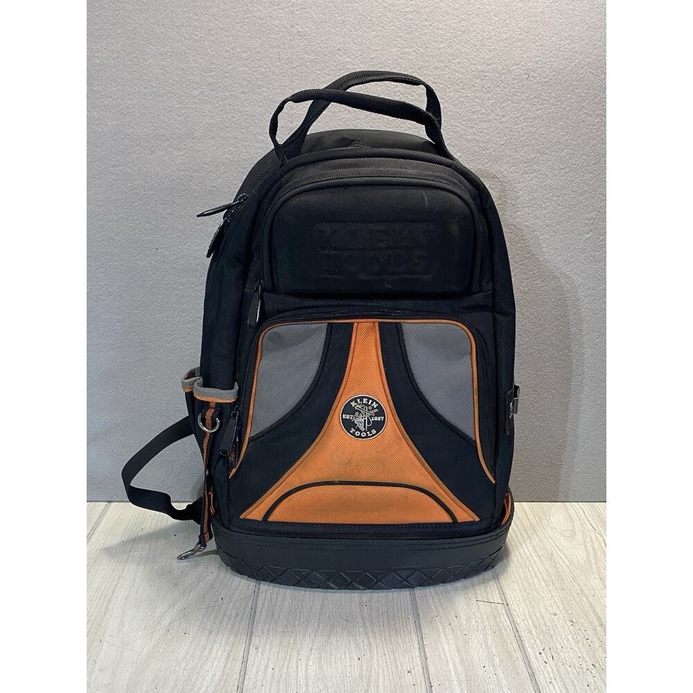 Klein Tools Tradesman Pro Organizer Tool Backpack Black/Orange, Water Resistant